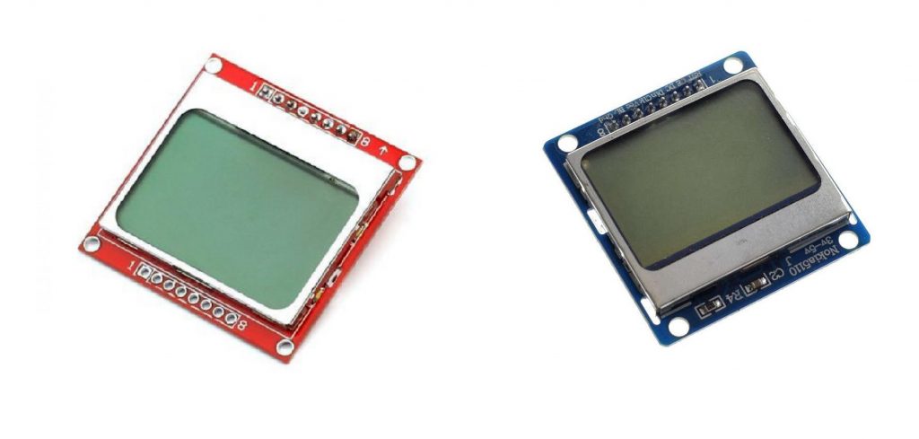 Red and blue Nokia 5110 boards