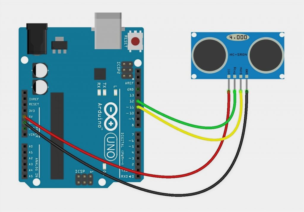 Connecting the HC SR04 to the Arduino