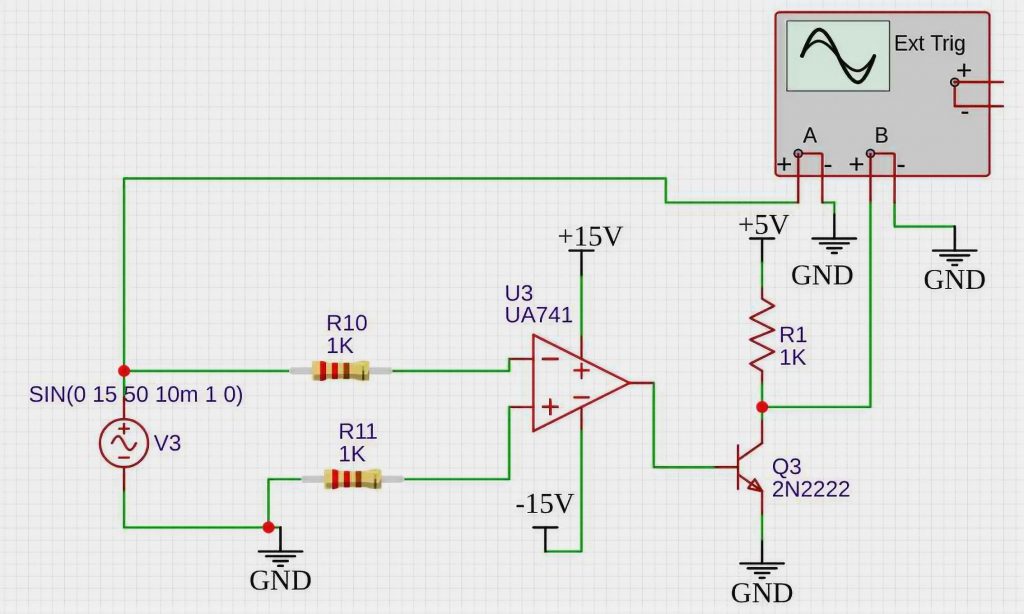 Schematic Diagram of a Single Channel LM741-Based Amplifier