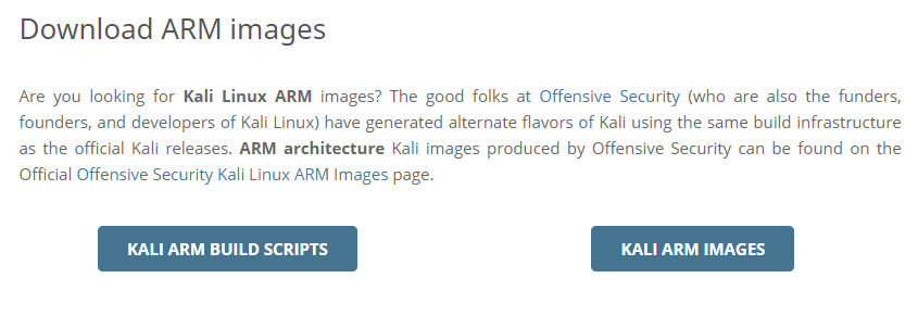 Kali Linux ARM Images