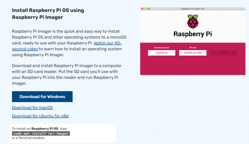 Installing the OS on the Raspberry Pi Zero