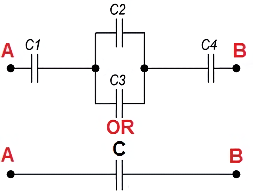 Series-Parallel (Mixed) Connection of Capacitors